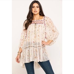 Free People Floral Dance Magic Tunic Size S